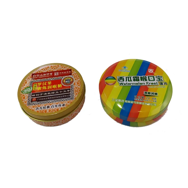 Round/Rectangular shape packaging manufacturer supplier salve/cream/balm container food grade candy mint tin box