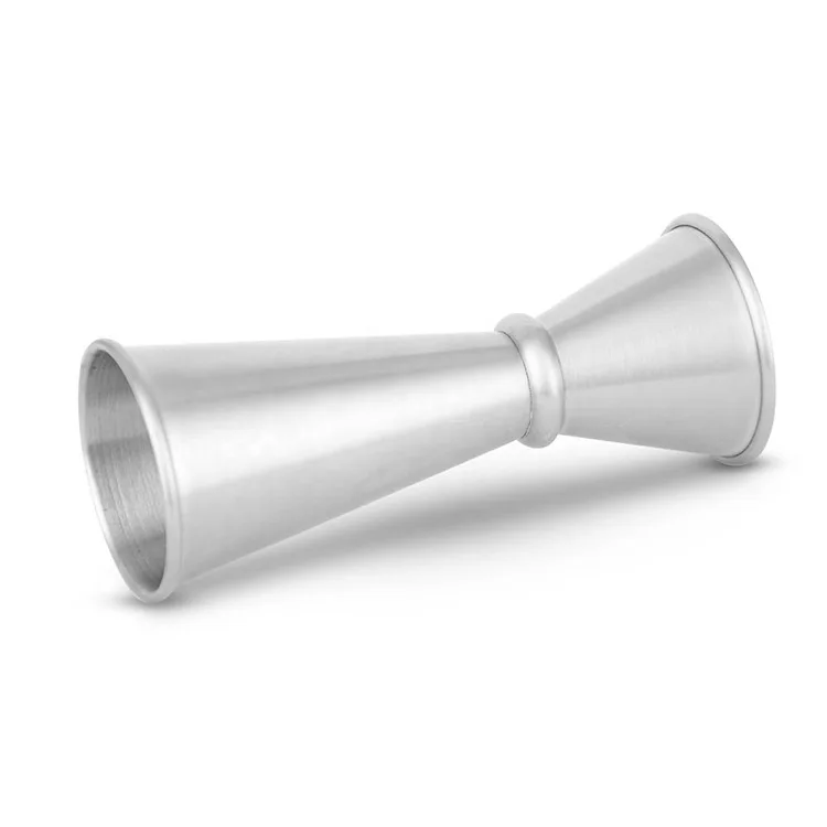 Bartender Tool Customized Silver Stainless Steel 30 60ml Double Head Wine Meter for Bar Mixing