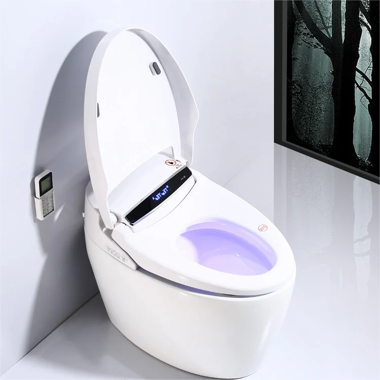 More Cleaning Mode Bathroom Floor Mounted Automatic Toilet Female Wash Ceramic Smart Toilet with Remote Control