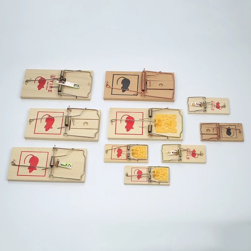 Pest Control Mouse Trap Wooden Rodent Catch Small Rats Mice Wood Mousetraps
