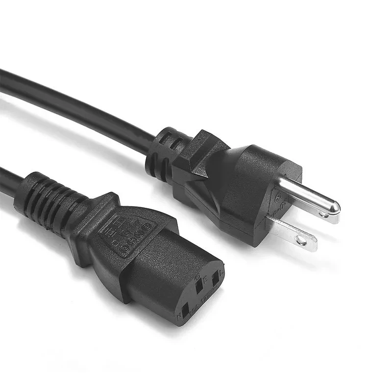 
1.5m 1.8m 6ft 3 prong C13 C14 US Power cord AC Cable Trifasico De Corriente Alimentacion PC CPU Monitor 