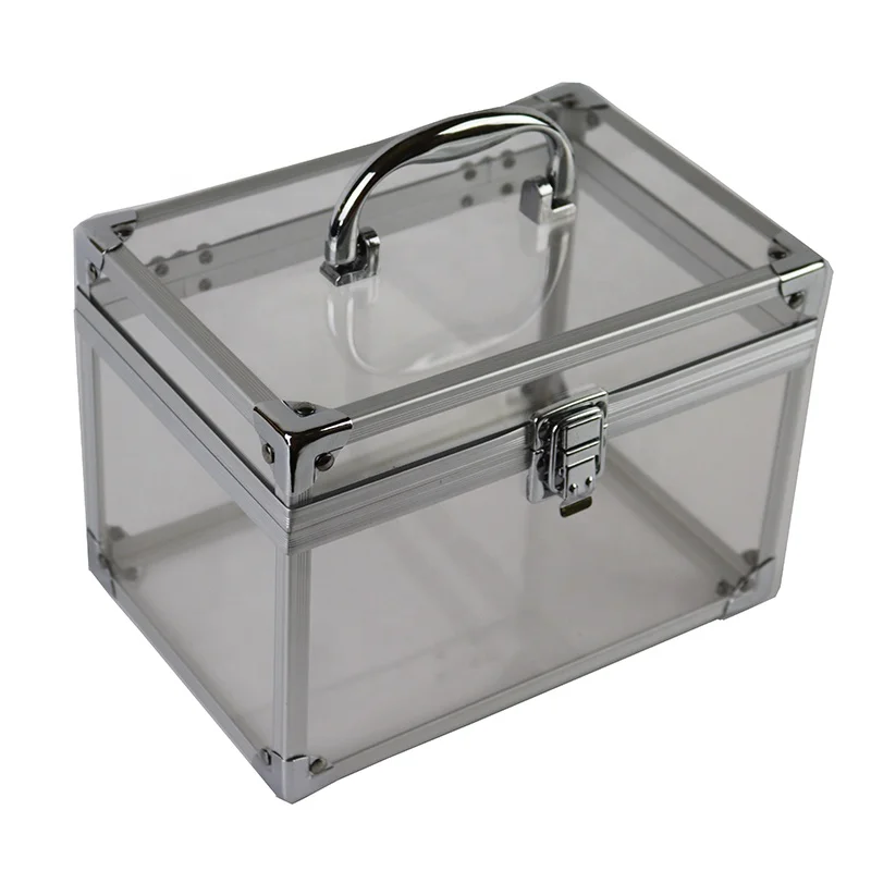 
Crown Carrying Case Pageant Acrylic Tiara Display Package Box Plexiglass Train Cases 