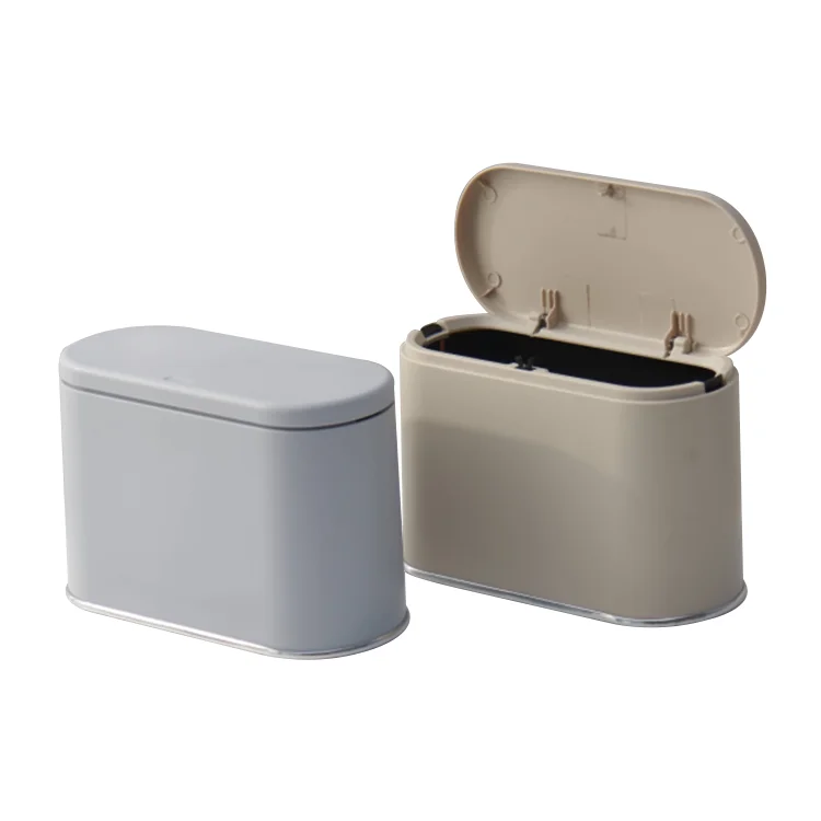 Wholesale customized good quality Small oval trash can plastic trash can  dumpster dustbin garbage bin household kitchen garbage