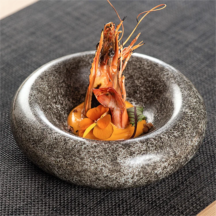 kitchen & tabletop Mexican Assiette Vajilla Platos de Porcelana Dishes & Plates For Restaurant Dish Chefs bubble plate ceramic