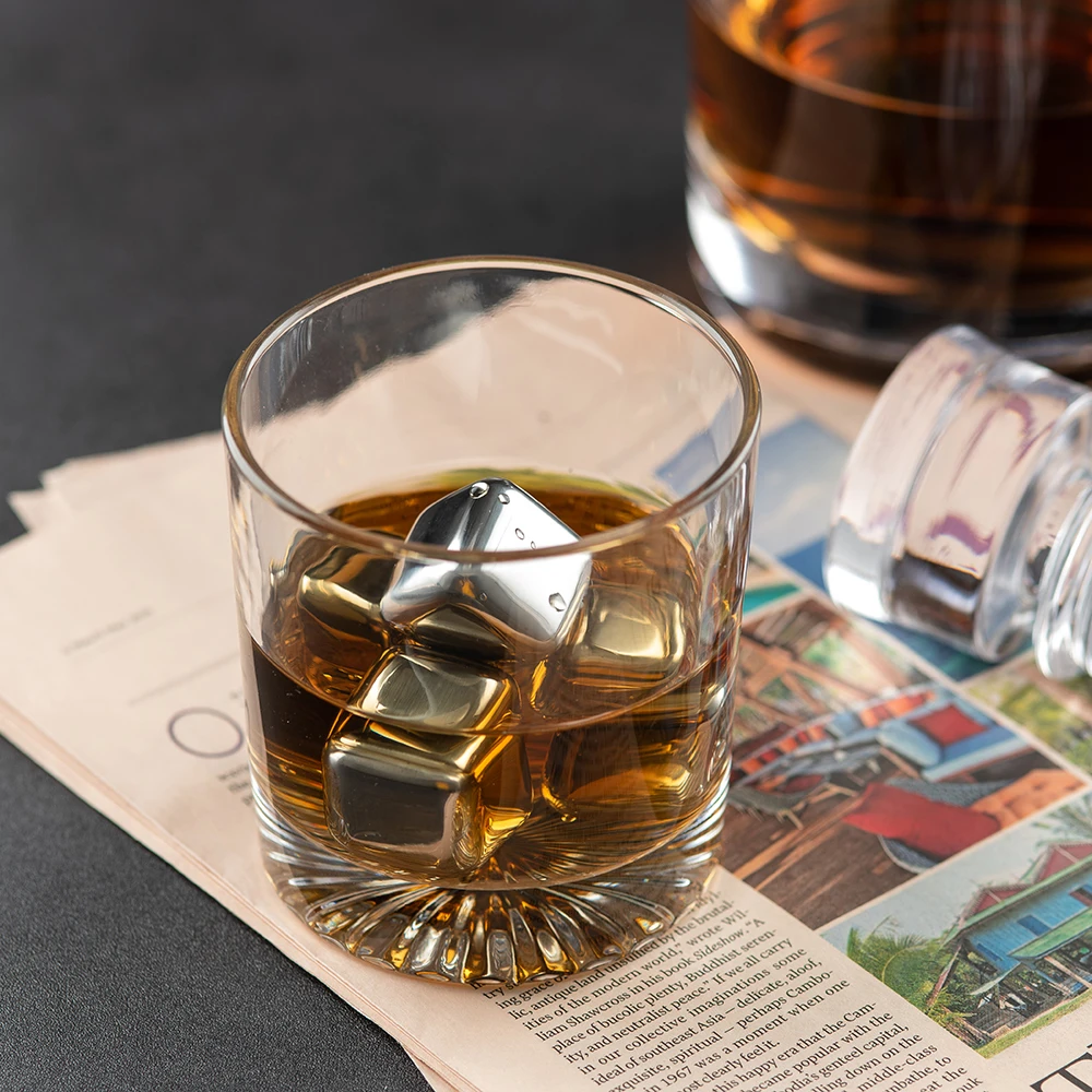 Custom Logo Customizable Bottom Pattern Lead Free Luxury Heavy Base Whisky Glasses Old Fashioned Whiskey Glass