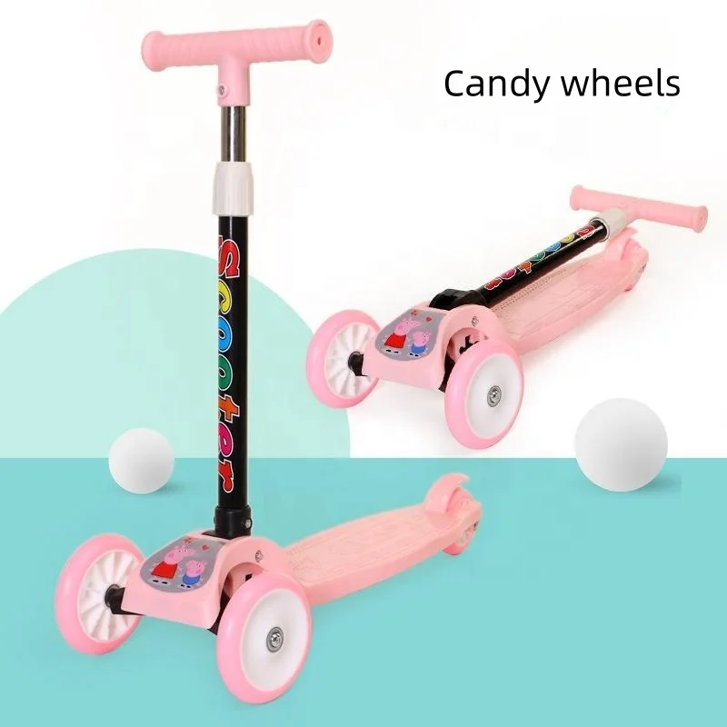 chinese hot sale free shipping 3 4 big wheel mobility drift foot kids tricycle scooter with removable