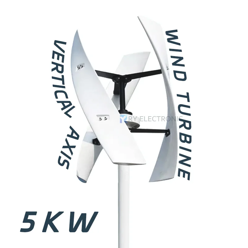 1kw 2kw 5kW 10kW 20kw Small Vertical Axis Wind Generator Turbine 12V 24V 48V Windmill Maglev Generator MPPT Controller