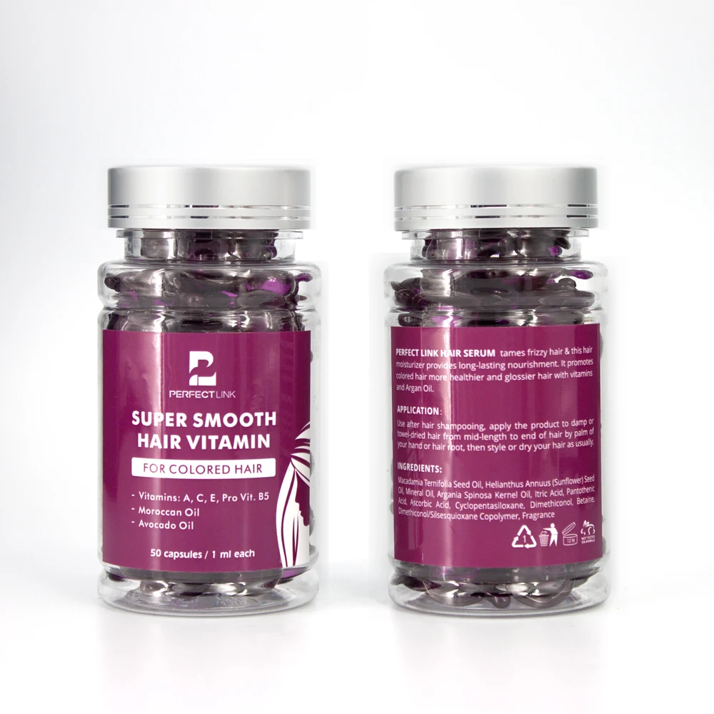 OEM  Keratin Castor Oil Avocado Oil Moisturizing Hair Oil  Repairing Vitamin E Hair Care Capsules