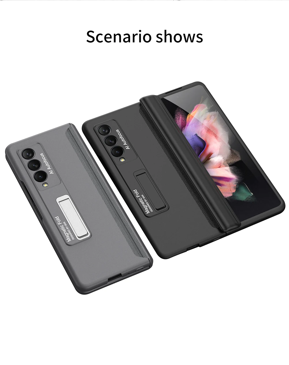 Autometic Recovery Magnetic Stand Cover For Samsung Galaxy Z Fold 3 5G Case Camera Protection Shockproof Phone Case Coque Fundas