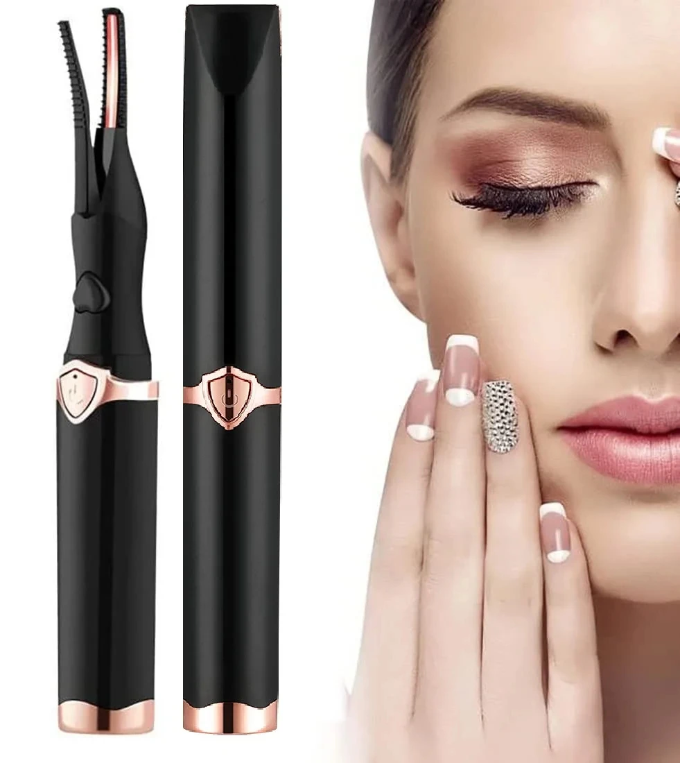 Heated Eyelash Curler USB Rechargeable Electric Eyelash Curler For Eye lash Quick Natural Curling and 24 Hours Long Lasting