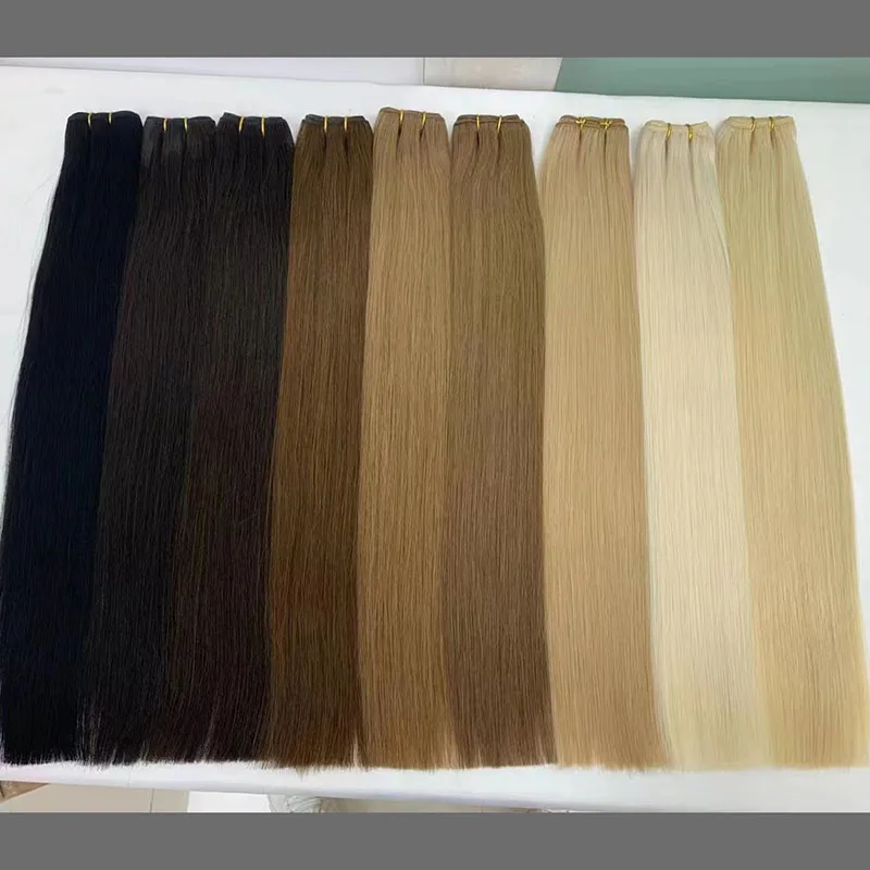 hair vendor wholesale hair tape in  extensions 100% human  raw double drawn invisible virgin hair  tape in for European