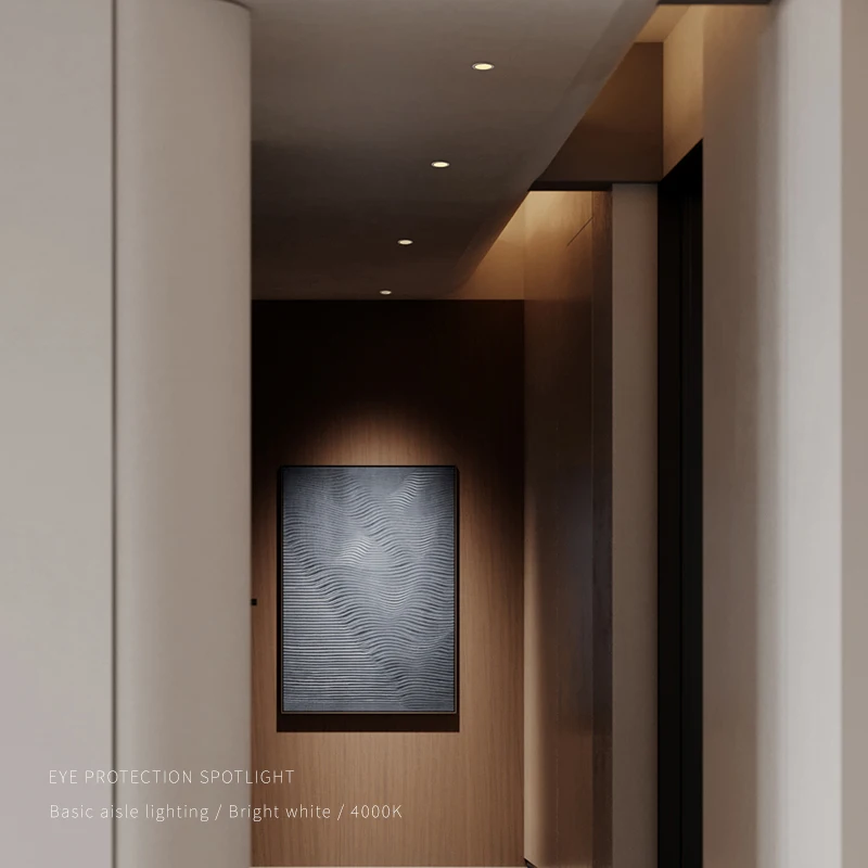 Aisilan  DALI dimmer  chrome  ultra slim  recessed spot lighting led downlight for hotel project