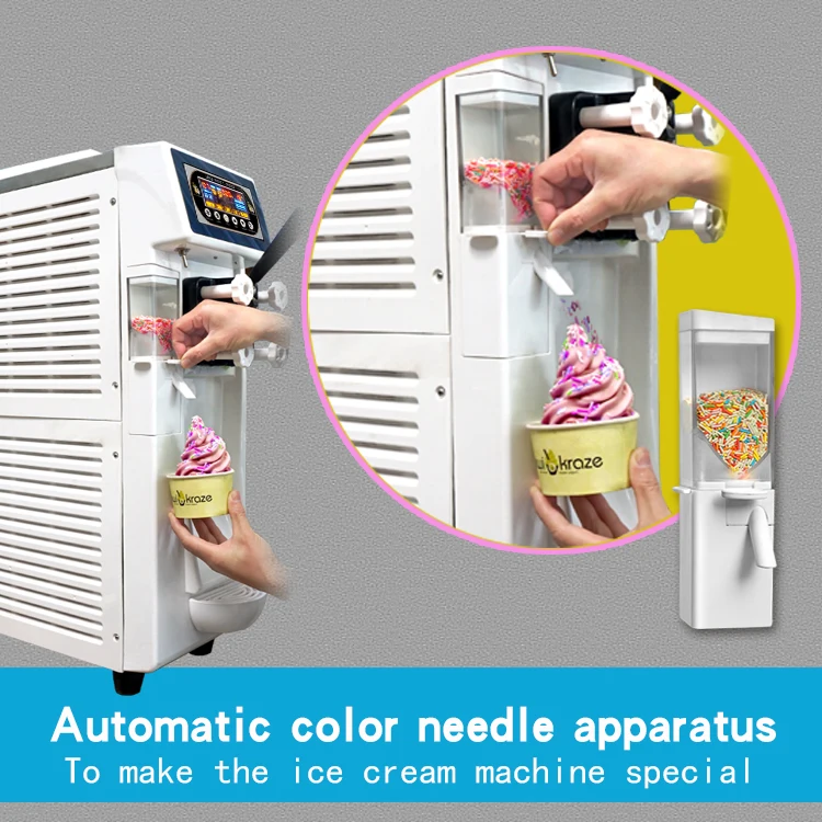 110V ETL NSF Kolice slim mini table top counter top desktop soft ice cream machine