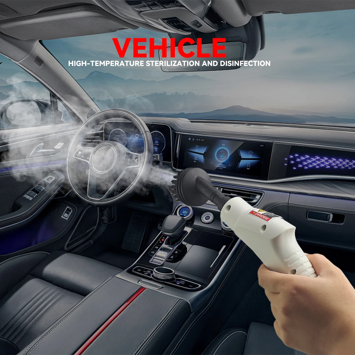 High Pressure Handheld Steam Cleaner,15s Quick Heat-up Deep Cleaning Portable Steam Cleaner For Home Car With 6 Adjustable