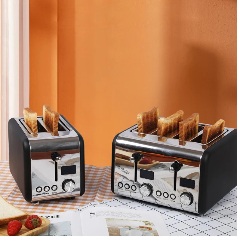 CE/CB/ETL Approved Electric Bread Toaster sets automatic pop up bread toaster 2 slice 4 slice stainless steel toaster