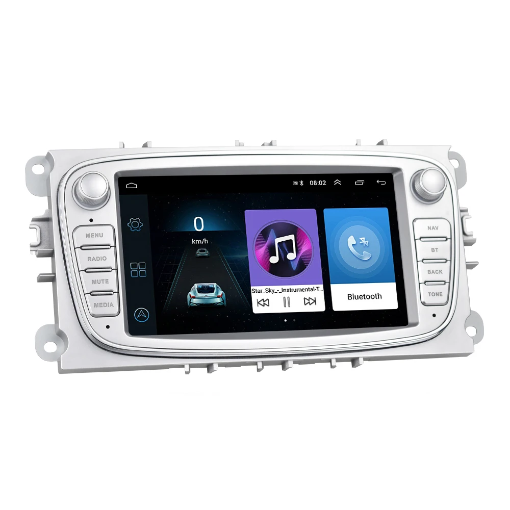 Crbrillar Android 10 Car Video Radio Autoradio 7' GPS WIFI for Ford/Focus/Mondeo/C-MAX/S-MAX/Galaxy II/Kuga