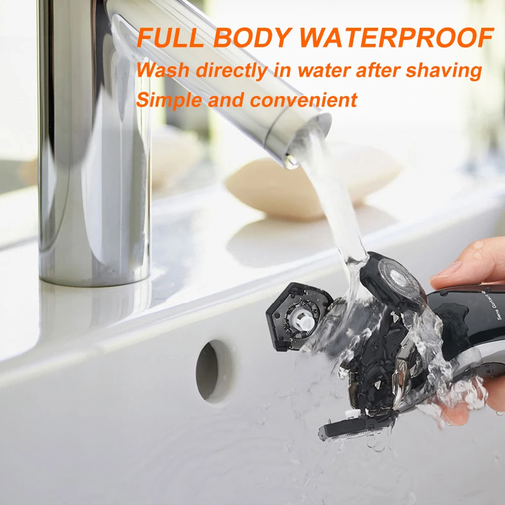 4 In 1 Flexible Waterproof USB Rechargeable Rotary Electronic Shaving Machine Beard Trimmer Razor Foil Electric shaver  For Men