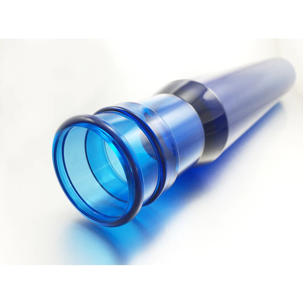 55MM NECK TRANSPARENT BLUE PET PREFORMS IN STOCK FACTORY SALE