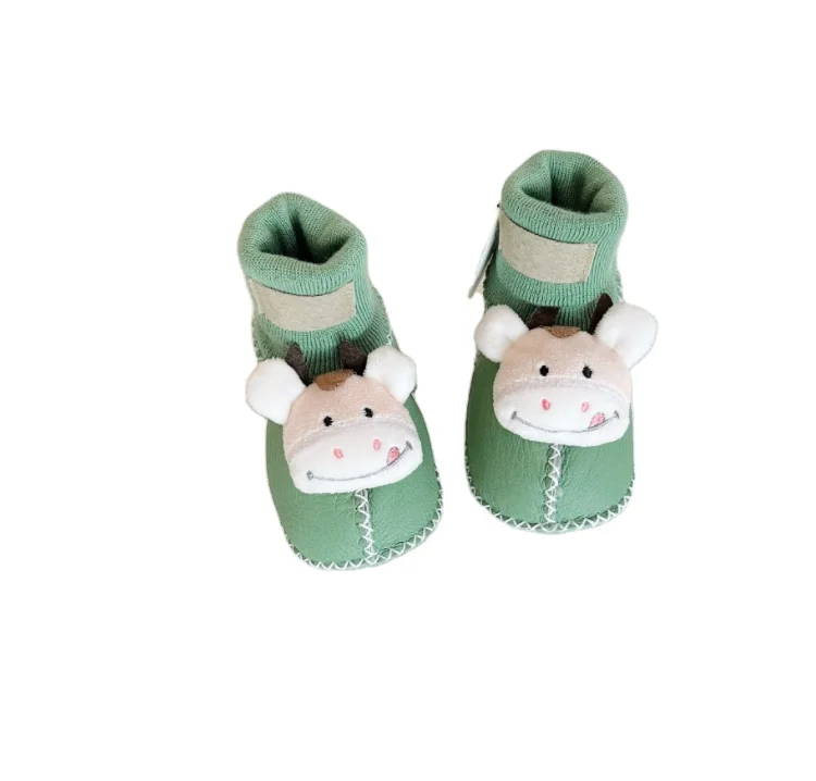 Newborn baby shoes in autumn and winter are thickened to keep warm 0-1 years old without losing shoes and socks