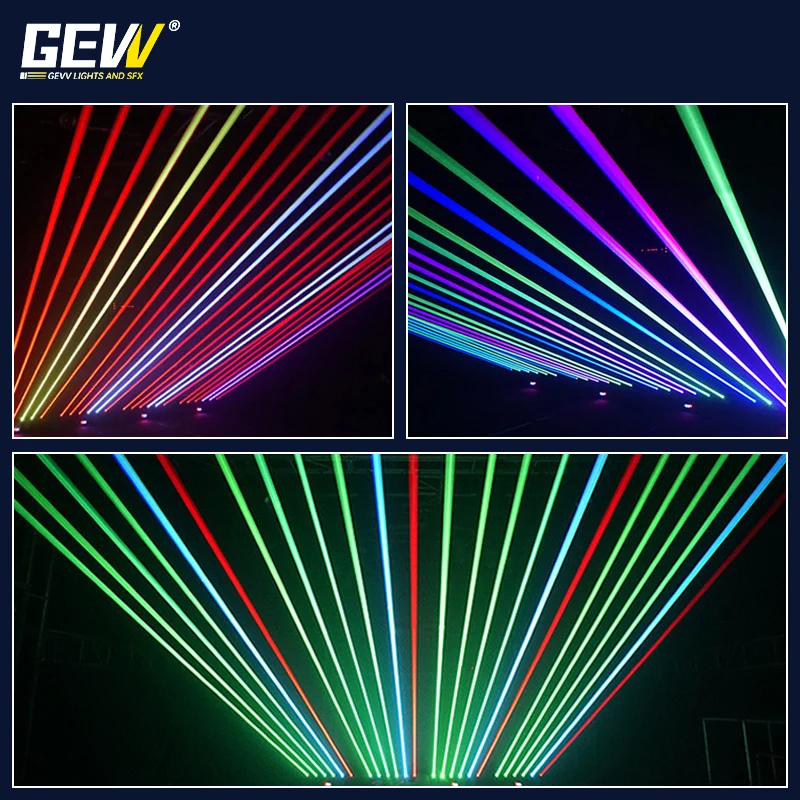 GEVV Professional Stage Equipment Dmx RGBW Lazer Lights 500mw Six 6 Eyes Moving Head Laser Light for DJ Disco Bar Club
