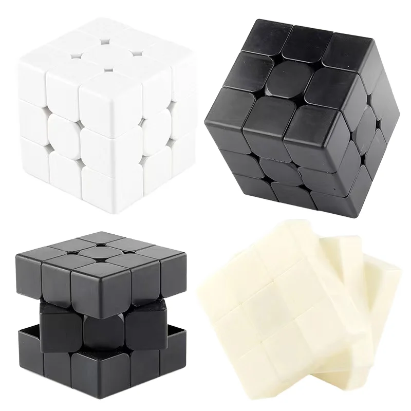 Regular 3x3 Printing logo sample Speed Puzzle Magic Cube Black -Twist Brain Teasers IQ Toys for kids