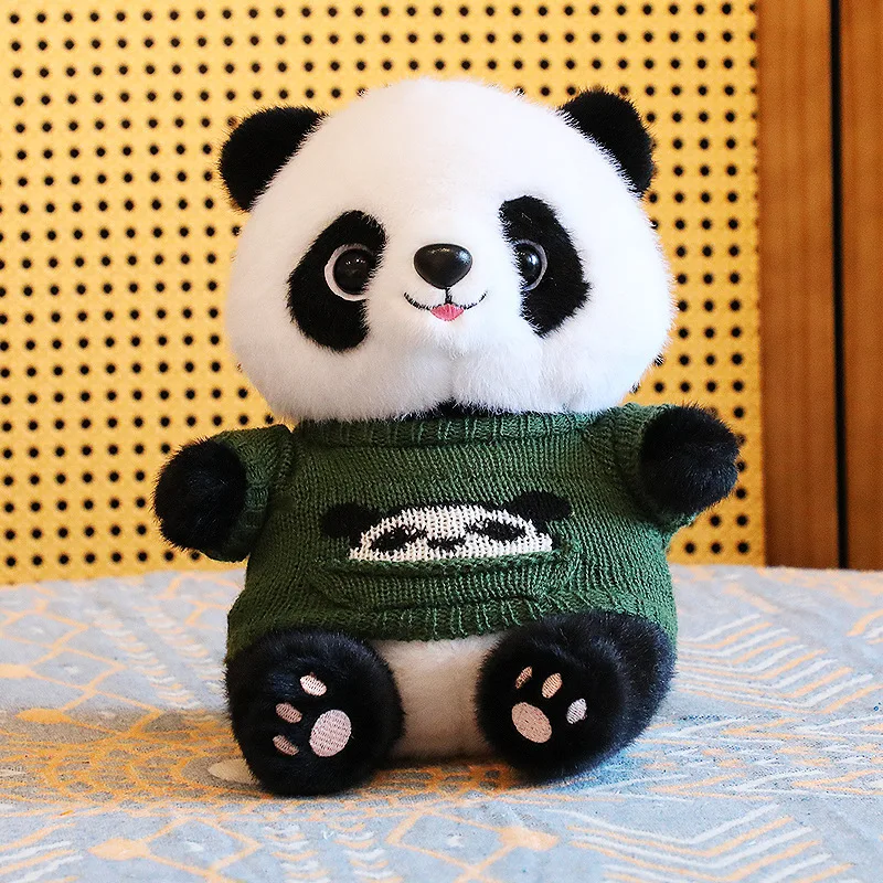 25~40cm Giant Panda Plush Toys Super Soft Pillow Cartoon Animal Bear Stuffed Baby Doll Classic Kids Birthday Christmas Gifts