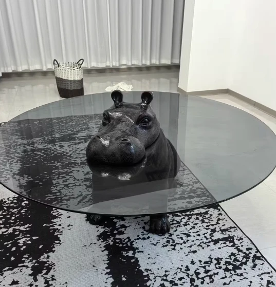 Italian Minimalist  Tempered Glass Top  Stainless Steel Round Shape Pedestal Marble Dining Table Coffee Table center table