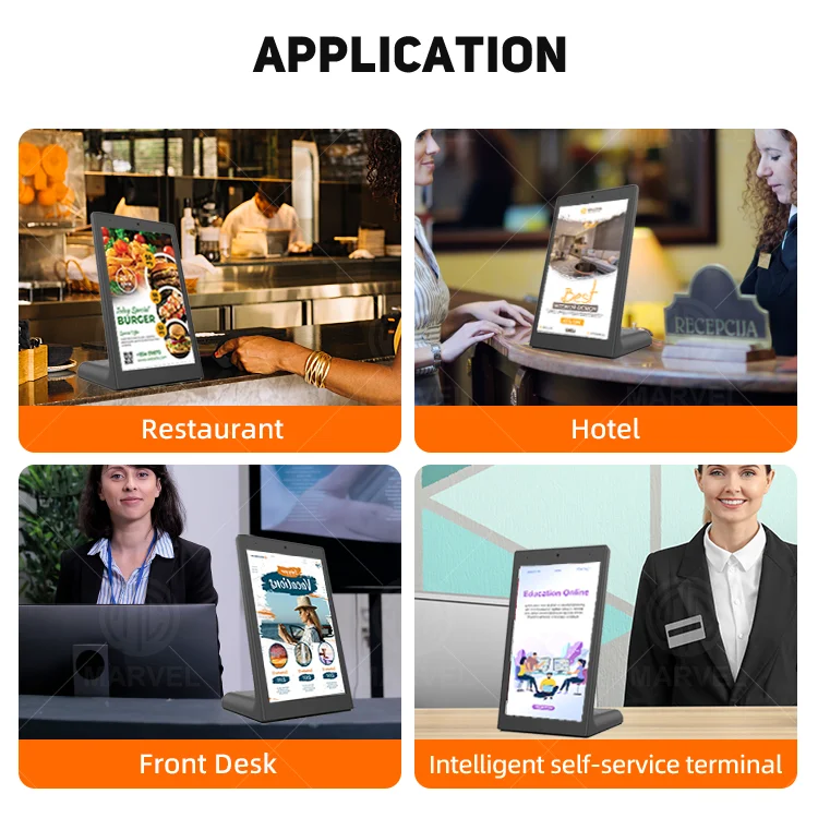 MWE 10.1inch L-Type Touchscreen Table Top Digital Display Food Ordering Android Tablet for Coffee Shop Restaurants