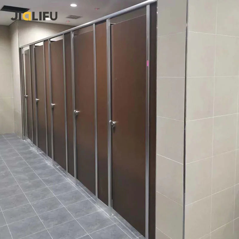 jialifu factory direct sale wood grain hpl washroom cubicle