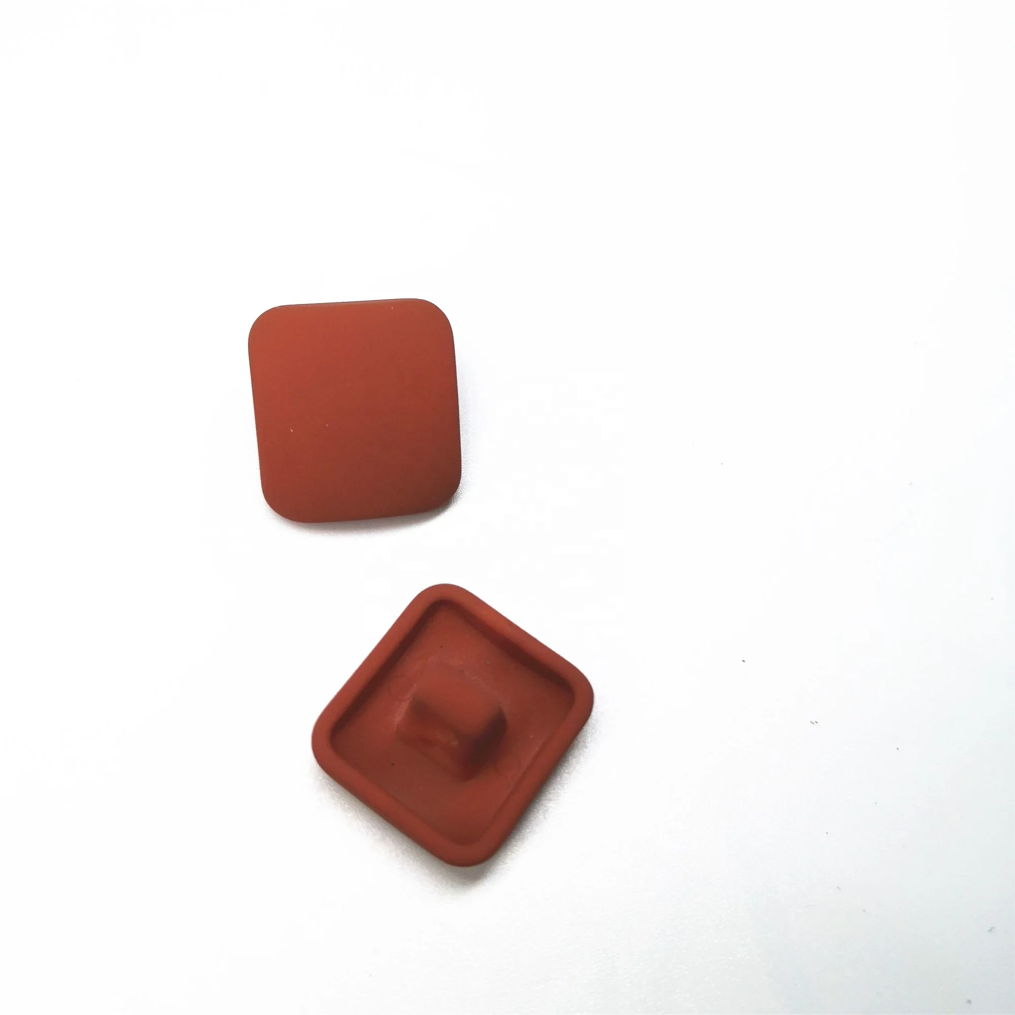 Wholesale 0.728 Inch Square Button Hair Ties Ornaments Headdress Diy Rubber Band Hair Ring Accessories
