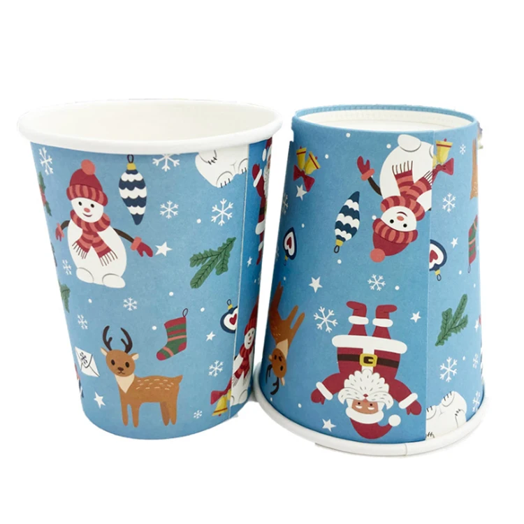 Hot Promotional Manufacture china cheap price Christmas paper water based bubble tea cups