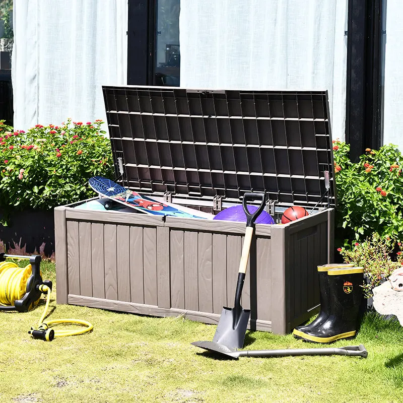 119Garl/450L Waterproof Outdoor Patio Deck Garden Plastic Storage Box