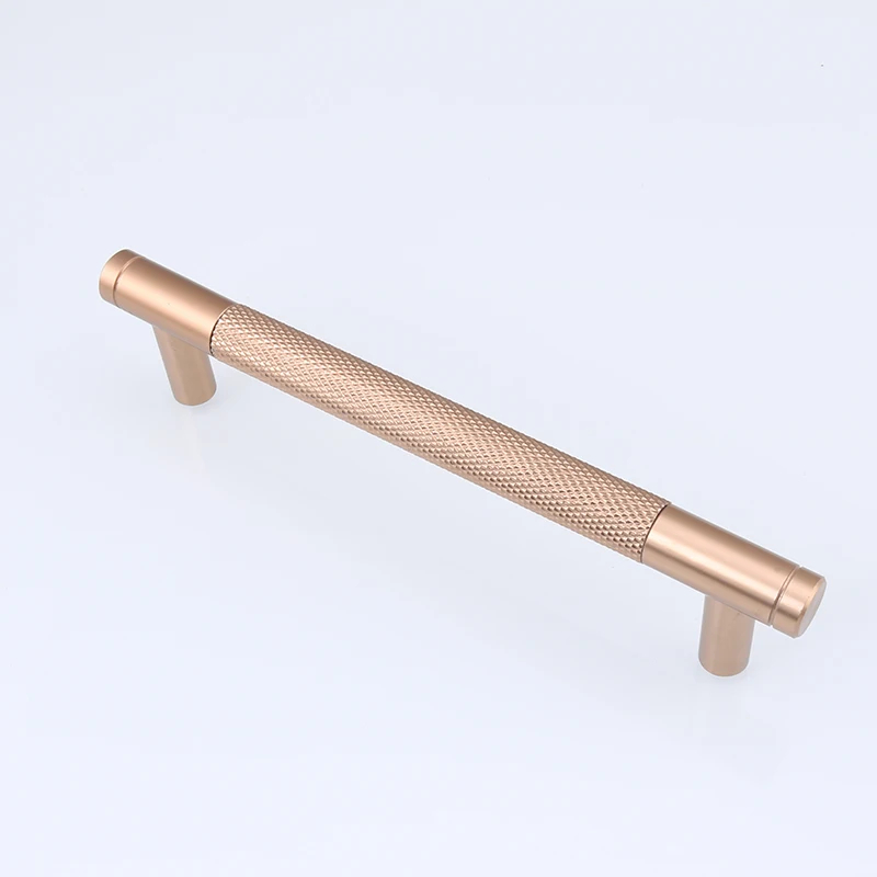 Customized Simplicity Solid Gold Colour Furniture Handle Luxury Matte T-Shape Bathroom Cabinet Wardrobe Handle