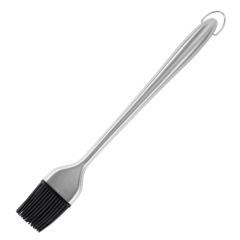 Stainless steel Long handle BBQ grill oil brush barbecue Silicone oil Brush