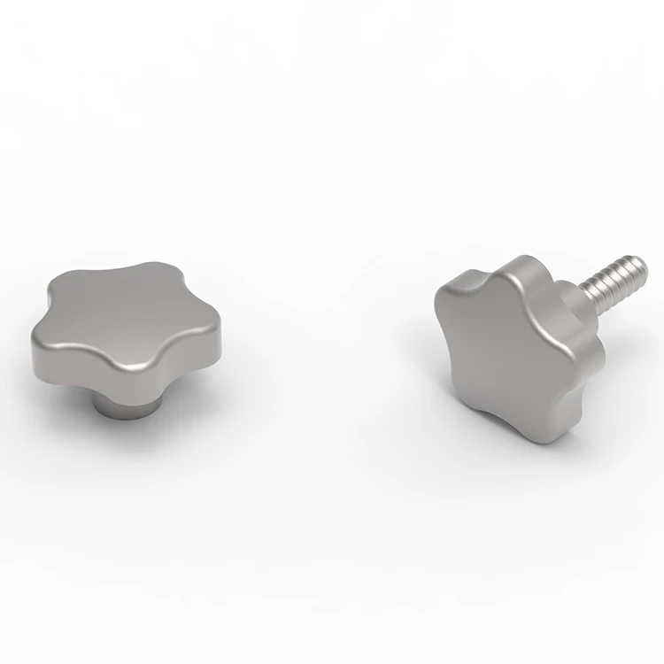 TANJA T55-50-M10*30 Stainless steel  male thread Five Star Knobs industrial star knobs and handles machinery handle knobs