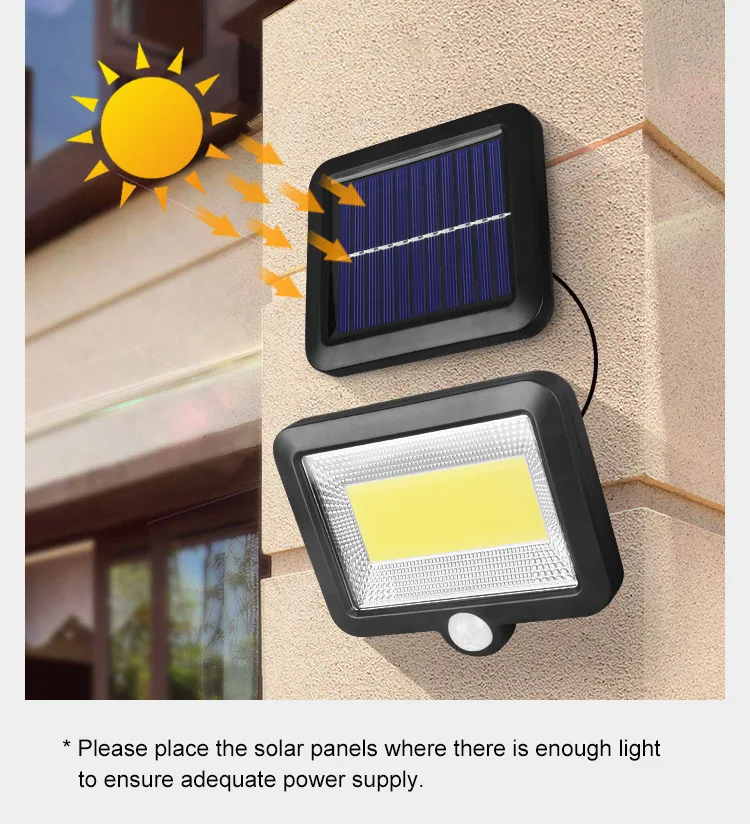 New High Power 100COB 56LED Solar Outdoor Led Flood Light