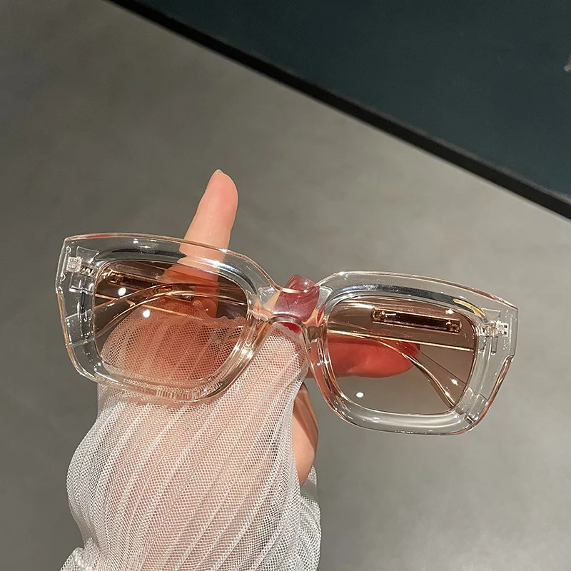 New Trendy LB1002-3Polarized Driving Sunglasses Square Thick Transparent Frame Fashion Y2K Sunglasses Women Premium Sun Glasses