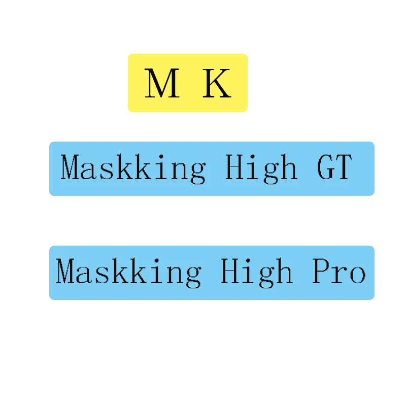 
Maskkkings High Pro or Maskkkings gt and MAX Product 