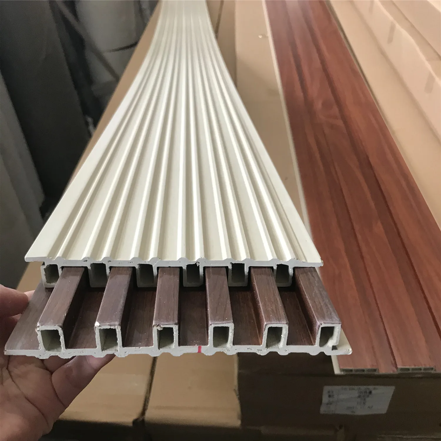 Attractive Bamboo Cladding Living Room Furniture Composite Board Wpc Wood Slat Outdoor 3d Wall Panels For Pvc Fence