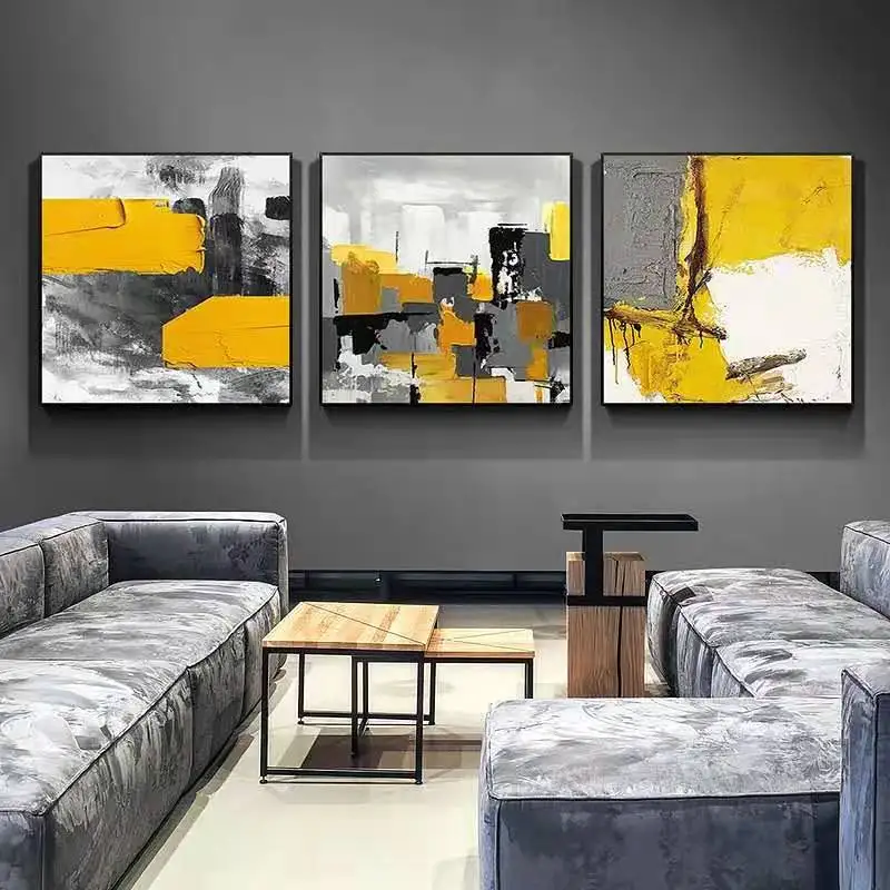 
Chinese factory frame DIY Abstract Canvas Oil Paintings for living room 