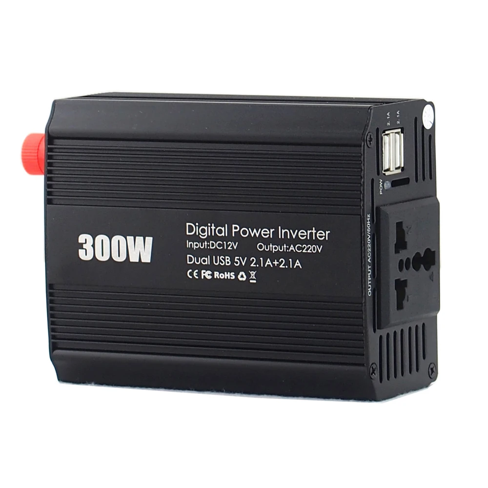 300 Watt DC to AC 12v 220v power converter Modified Sine Wave With car adapter Outlet Emergency Power