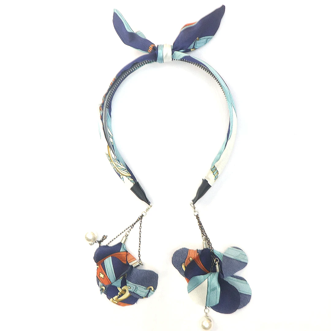 Корейские серьги с бантом Жемчужная Повязка на голову кисточкой милый простой Универсальный ободок для головы атласная повязка