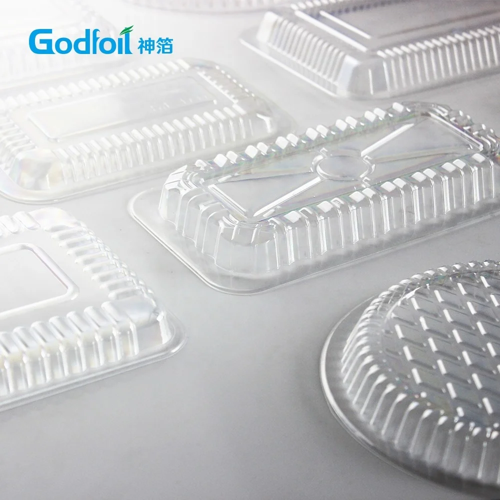 Plastic PET Dome Lid for Aluminum foil containers