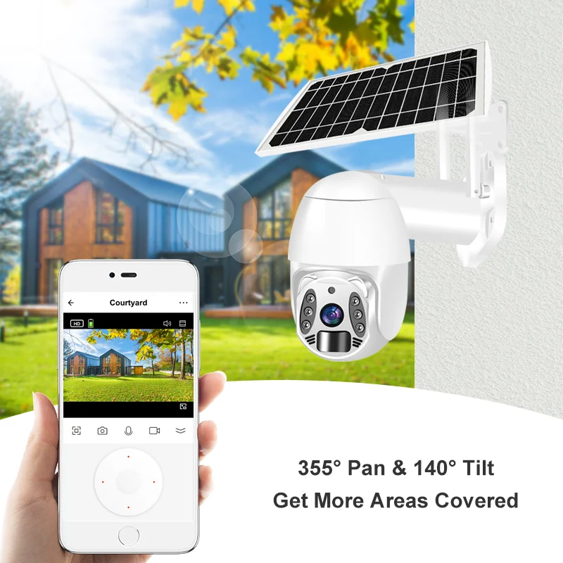 2022 New Arrival CCTV System 300W CMO PIR Battery Security Wireless Wifi 4G Camera CCTV Camera Speed Dome IP Ptz 4G Solar Camera