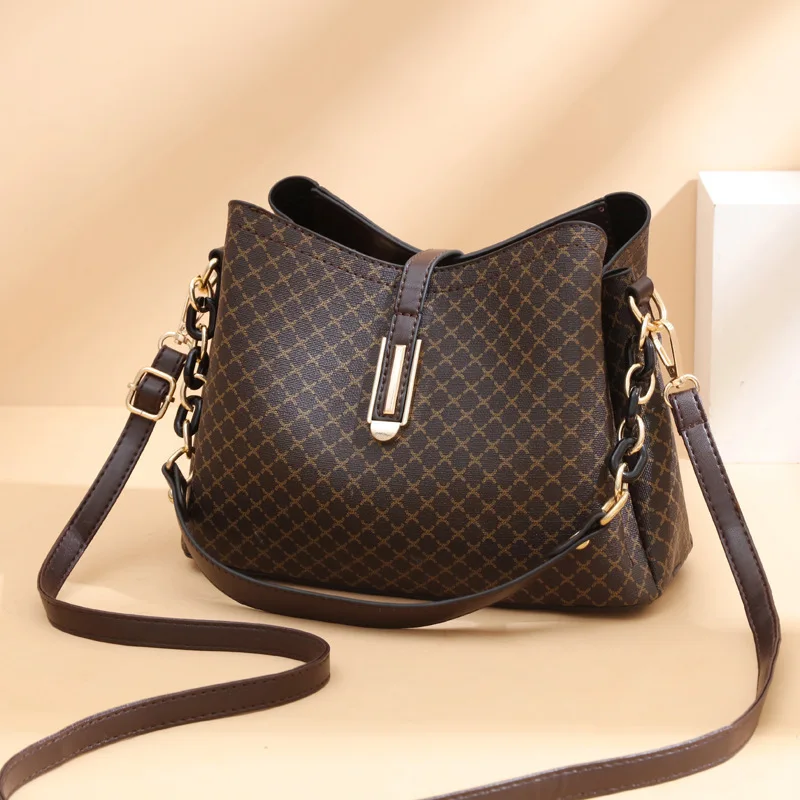Small fashion trends Bucket bag Woman print shoulder crossbody bag ladies tote handbags wholesale
