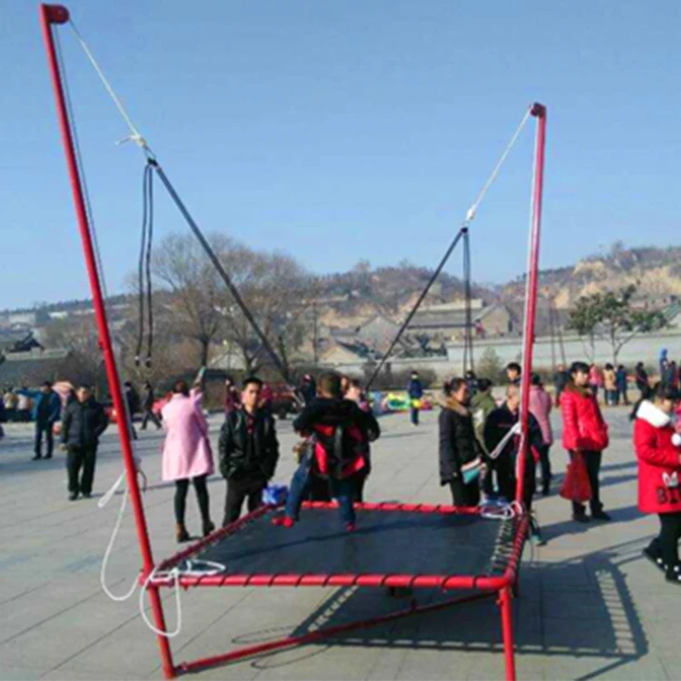 European popular new design outdoor mobile folding single bungee trampoline