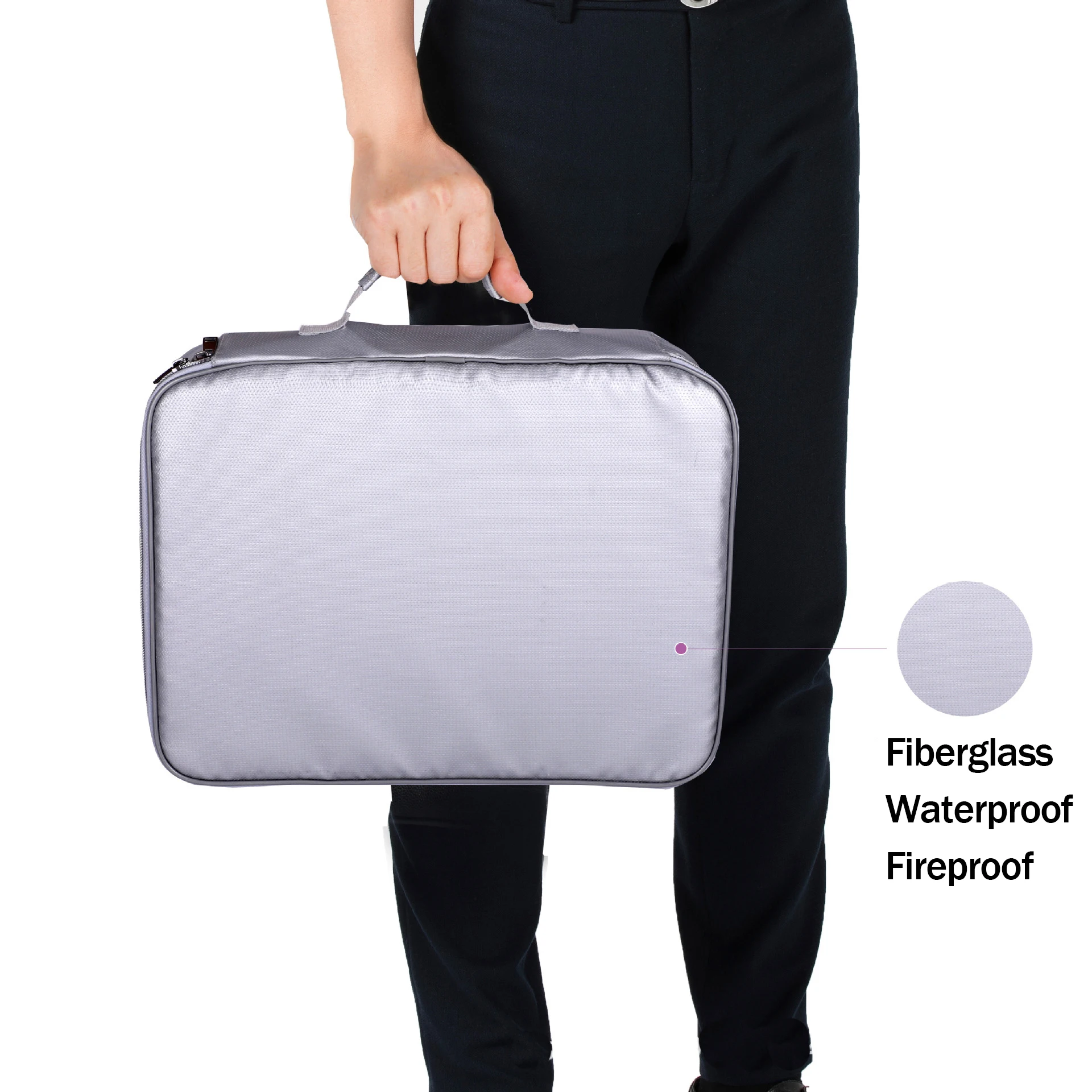 Fire Resistant Safe Storage Pouch Multi-layer Portable Waterproof Money File Pocket Laptop Filing Storage zipper fireproof Bag