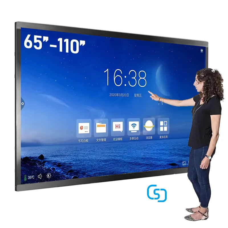 CSJ 65/75/85/98/110 inch LCD Display Smart Board Prices Digital Whiteboard Educational Equipment Interactive White Board