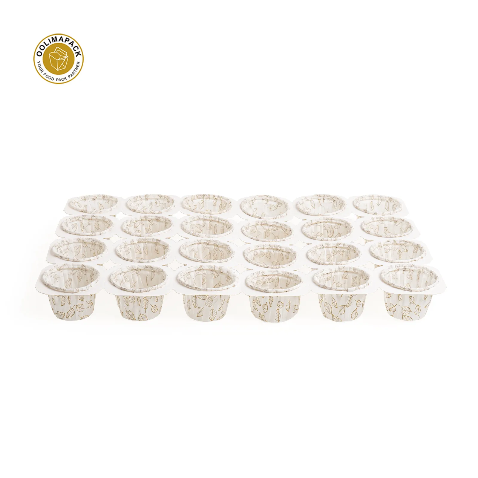 OOLIMA Greaseproof Paper Muffin Baking Cups Mini 24 Cups Cupcake Tray