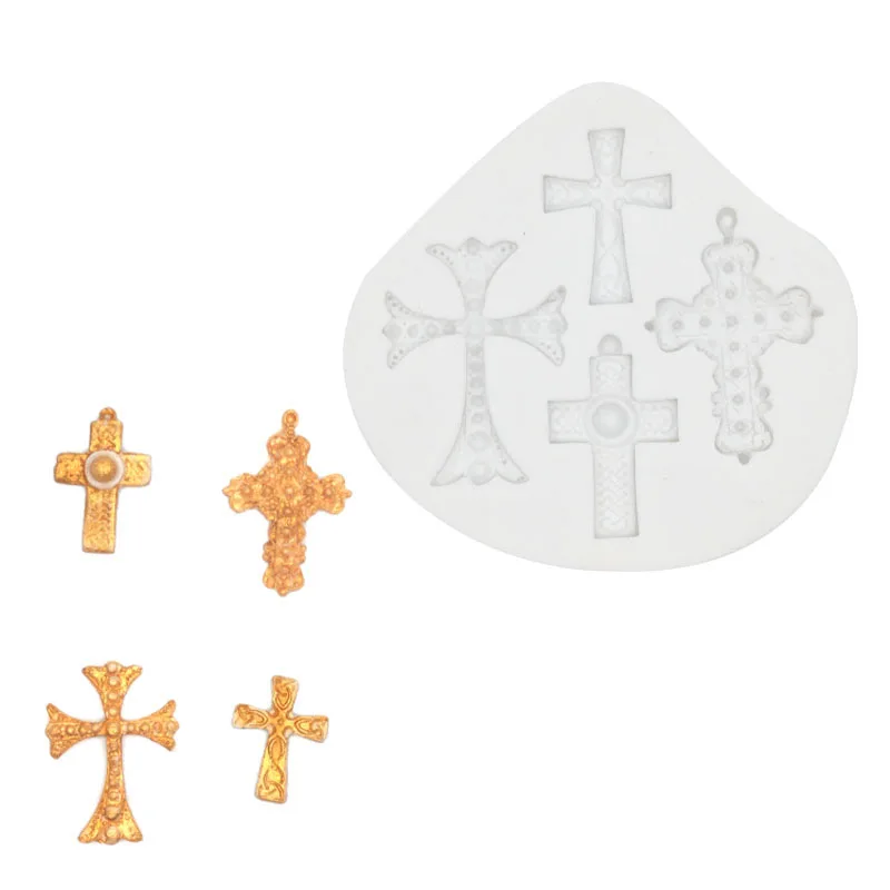3D Cross-shaped Baking Silicone Cake DIY Fondant Chocolate Candy Mold Decoration For Cupcakes Decoration Tool Molds